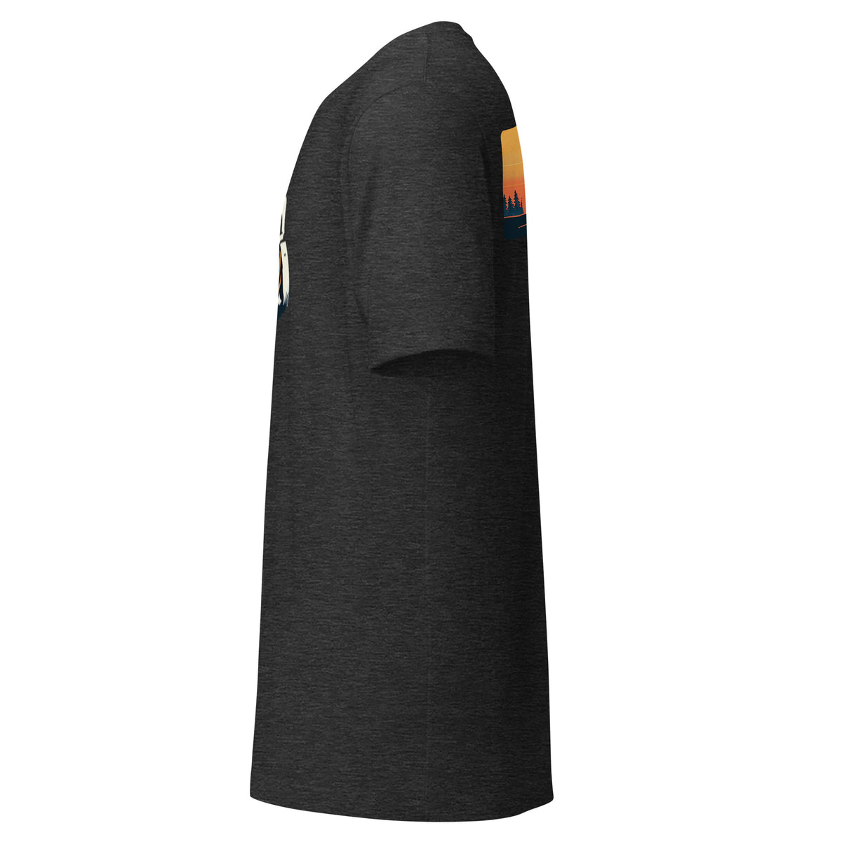 California Bear Tee in Dark Grey Heather, left side view