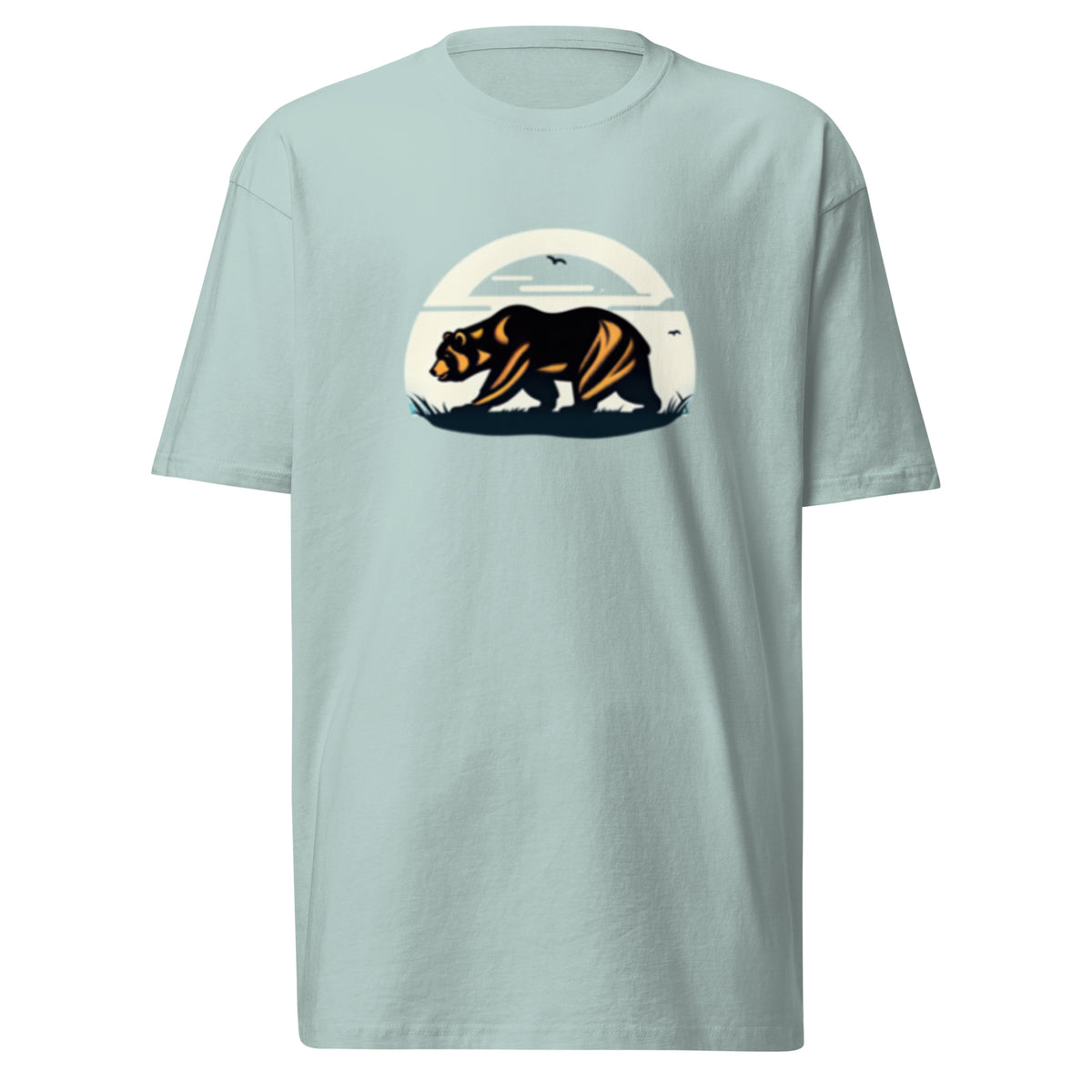 CAGuns Bear Heavyweight Tee in Agave, front view
