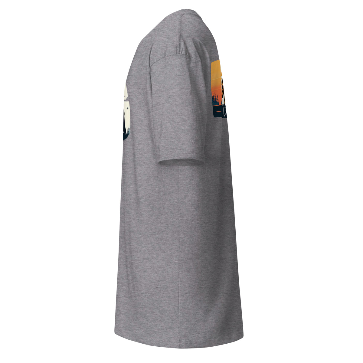 CAGuns Bear Heavyweight Tee in Carbon Grey, left side view