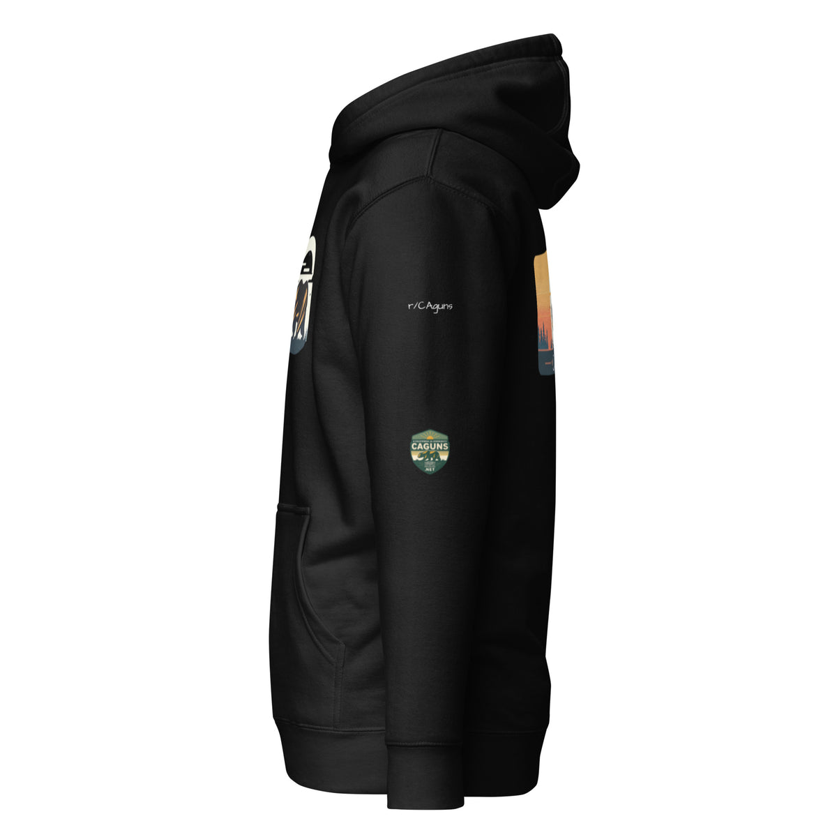 California Bear Hoodie in Black, left side view