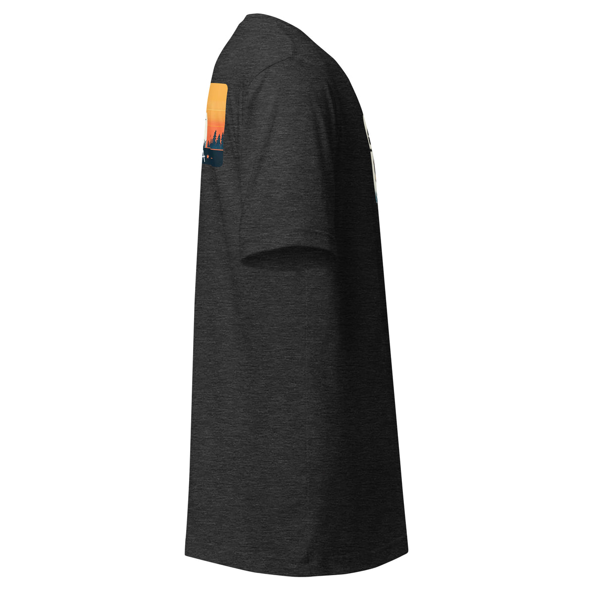 California Bear Tee in Dark Grey Heather, right side view