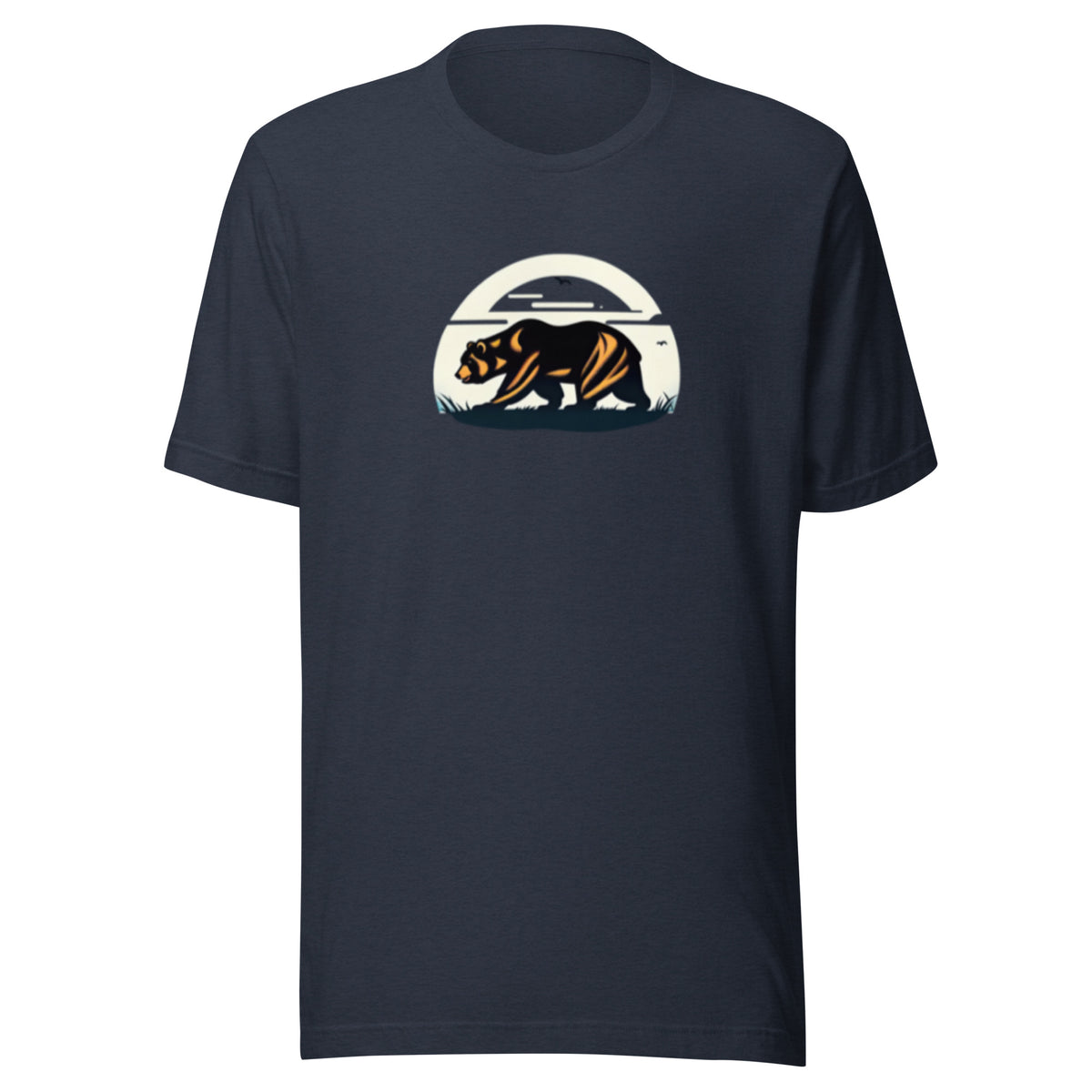 California Bear Tee in Heather Navy, front view